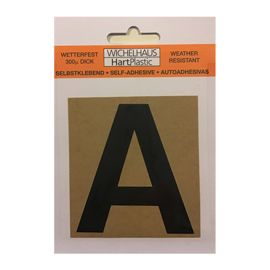 Selvklæbende bogstaver 50 og 80 mm - hvid eller sort